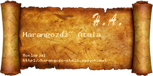 Harangozó Atala névjegykártya